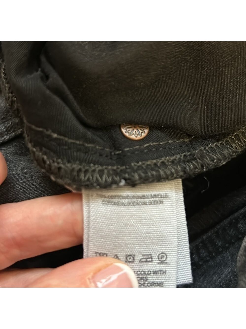 Free People We The Free Boho Festival Black Straight Leg Distressed Jeans 26 - Picture 6 of 15